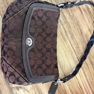 Coach Brown Signature Shoulder Bag